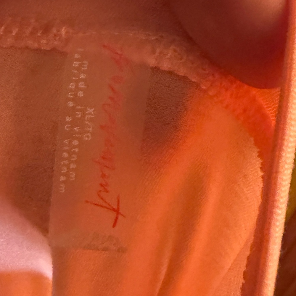 🧡Free People Peach and White Long Sleeve Top - Picture 13 of 15
